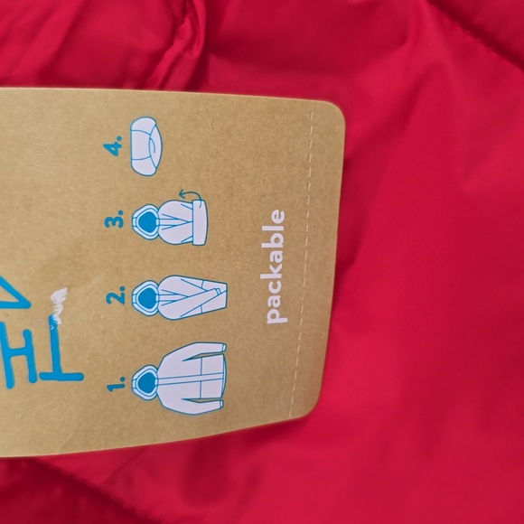 THEREABOUTS GIRLS "PACKABLE" RED WINTER COAT SIZE LARGE 14/16 - Picture 15 of 16